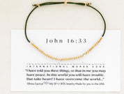 Philippians 4:6 Morse Code Bracelet - Dainty 14K Gold & Silver Jewelry by Olivia Cactus