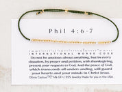 Philippians 4:6 Morse Code Bracelet - Dainty 14K Gold & Silver Jewelry by Olivia Cactus