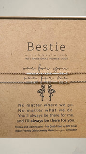 Bestie Morse Code Bracelet Set