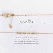 Psalms 27 Morse Code Necklace - Dainty 14K Gold & Silver Jewelry by Olivia Cactus