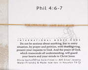 Psalms 27 Morse Code Necklace - Dainty 14K Gold & Silver Jewelry by Olivia Cactus