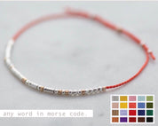 Ride Or Die Morse Code Bracelet - Dainty 14K Gold & Silver Jewelry by Olivia Cactus