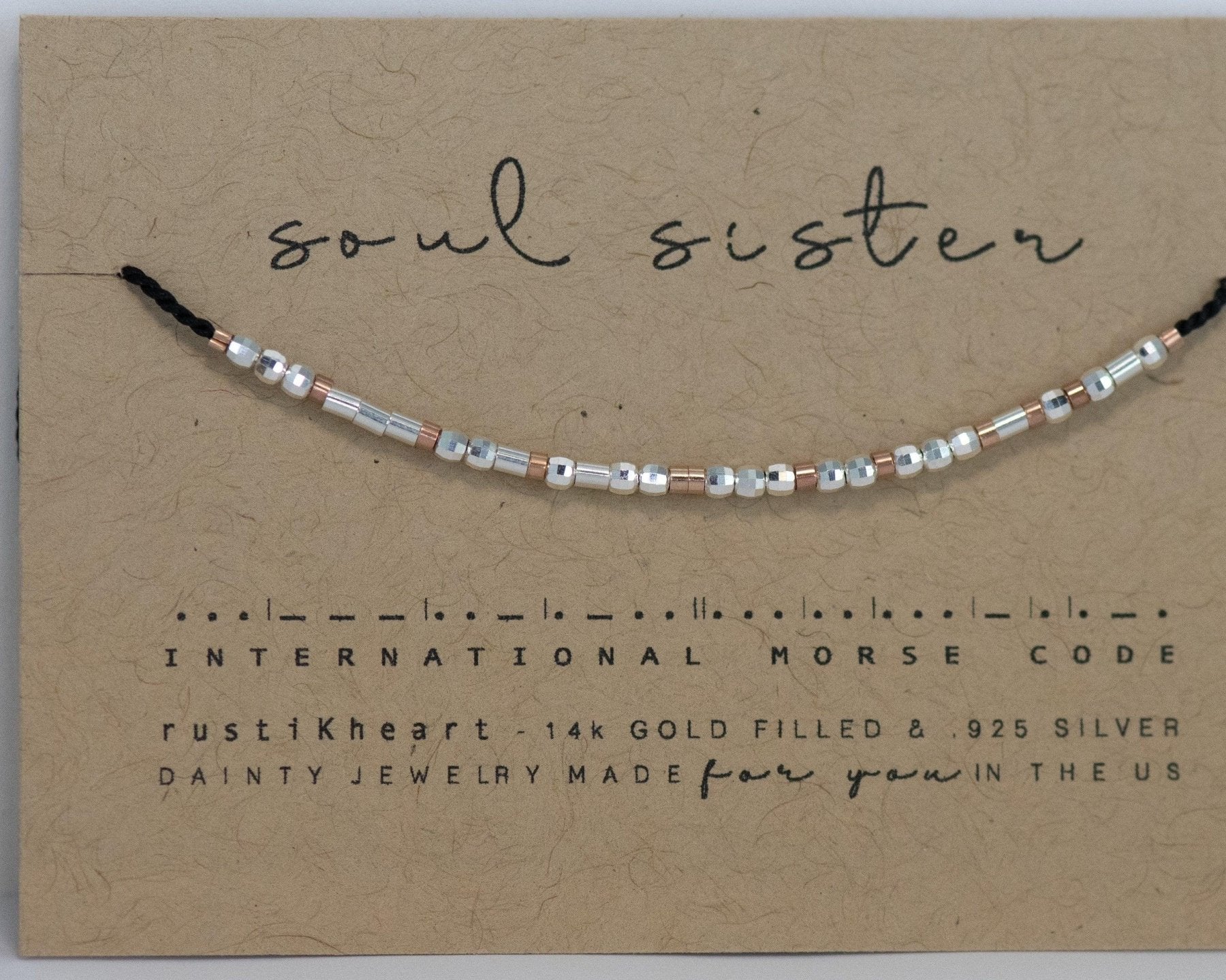 Ride Or Die Morse Code Bracelet - Dainty 14K Gold & Silver Jewelry by Olivia Cactus