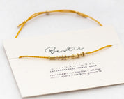 Sister Morse Code Bracelet - Dainty 14K Gold & Silver Jewelry by Olivia Cactus