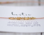 Sister Morse Code Bracelet - Dainty 14K Gold & Silver Jewelry by Olivia Cactus
