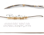Sister Morse Code Bracelet - Dainty 14K Gold & Silver Jewelry by Olivia Cactus