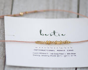 Sister Morse Code Bracelet - Dainty 14K Gold & Silver Jewelry by Olivia Cactus