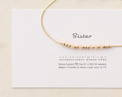 Sister Morse Code Bracelet - Dainty 14K Gold & Silver Jewelry by Olivia Cactus