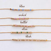 Sister Morse Code Bracelet - Dainty 14K Gold & Silver Jewelry by Olivia Cactus
