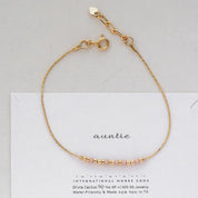 Sister Morse Code Bracelet - Dainty 14K Gold & Silver Jewelry by Olivia Cactus
