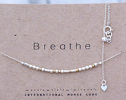 Loved Morse Code Necklace - Dainty 14K Gold & Silver Jewelry by Olivia Cactus