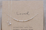 Loved Morse Code Necklace - Dainty 14K Gold & Silver Jewelry by Olivia Cactus