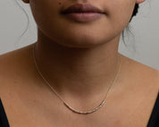 Sister Morse Code Necklace - Dainty 14K Gold & Silver Jewelry by Olivia Cactus