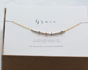 Sister Morse Code Necklace - Dainty 14K Gold & Silver Jewelry by Olivia Cactus
