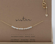 Sister Morse Code Necklace - Dainty 14K Gold & Silver Jewelry by Olivia Cactus