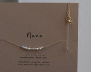 Sister Morse Code Necklace - Dainty 14K Gold & Silver Jewelry by Olivia Cactus