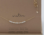 Sister Morse Code Necklace - Dainty 14K Gold & Silver Jewelry by Olivia Cactus