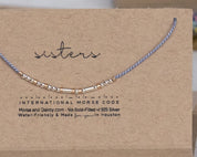 Sisters Morse Code Bracelet - Dainty 14K Gold & Silver Jewelry by Olivia Cactus