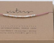 Sisters Morse Code Bracelet - Dainty 14K Gold & Silver Jewelry by Olivia Cactus
