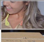 Solitaire Diamond Cut CZ Charm Dainty Layering Choker to Stack and Layer 14k Gold Filled rk81 - Dainty 14K Gold & Silver Jewelry by Olivia Cactus