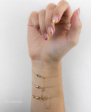 Solitaire Diamond Cut CZ Gold (GF) Chain Bracelet - Dainty 14K Gold & Silver Jewelry by Olivia Cactus