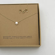 Solitaire Pearl Necklace - Dainty 14K Gold & Silver Jewelry by Olivia Cactus