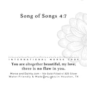 Songs of Songs 4:7 Morse Code Bracelet - Dainty 14K Gold & Silver Jewelry by Olivia Cactus