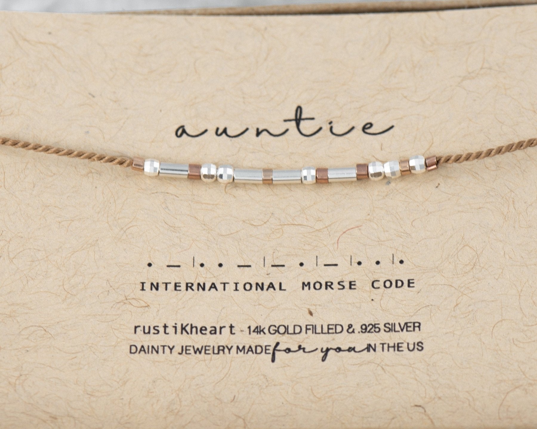 Soul Sister Morse Code Bracelet - Dainty 14K Gold & Silver Jewelry by Olivia Cactus