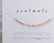 My Person Morse Code Necklace - Dainty 14K Gold & Silver Jewelry by Olivia Cactus