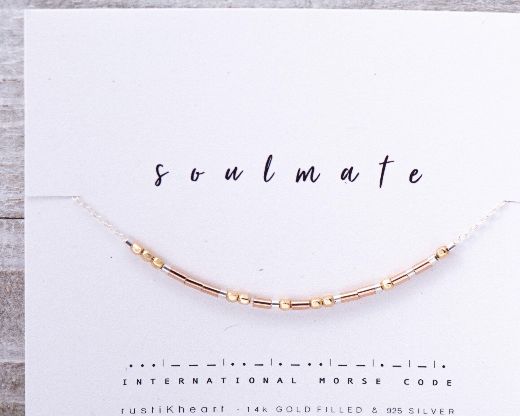 My Person Morse Code Necklace - Dainty 14K Gold & Silver Jewelry by Olivia Cactus