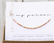 My Person Morse Code Necklace - Dainty 14K Gold & Silver Jewelry by Olivia Cactus