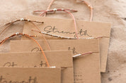 Strength Morse Code Bracelet - Dainty 14K Gold & Silver Jewelry by Olivia Cactus