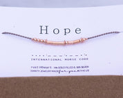 Strength Morse Code Bracelet - Dainty 14K Gold & Silver Jewelry by Olivia Cactus