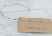 Strength Morse Code Bracelet - Dainty 14K Gold & Silver Jewelry by Olivia Cactus