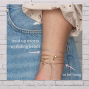 Strength Morse Code Bracelet - Dainty 14K Gold & Silver Jewelry by Olivia Cactus