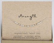 Strength Morse Code Necklace - Dainty 14K Gold & Silver Jewelry by Olivia Cactus