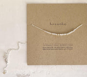 Philippians 4:6 - 7 Morse Code Necklace - Dainty 14K Gold & Silver Jewelry by Olivia Cactus