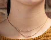 Strong Morse Code Necklace - Dainty 14K Gold & Silver Jewelry by Olivia Cactus