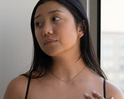Strong Morse Code Necklace - Dainty 14K Gold & Silver Jewelry by Olivia Cactus