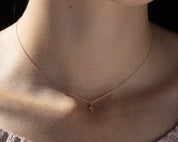 Tiny Cross Spark Necklace - Dainty 14K Gold & Silver Jewelry by Olivia Cactus