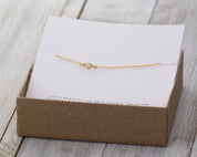 Tiny Solitaire Diamond Cut CZ Choker - Dainty 14K Gold & Silver Jewelry by Olivia Cactus