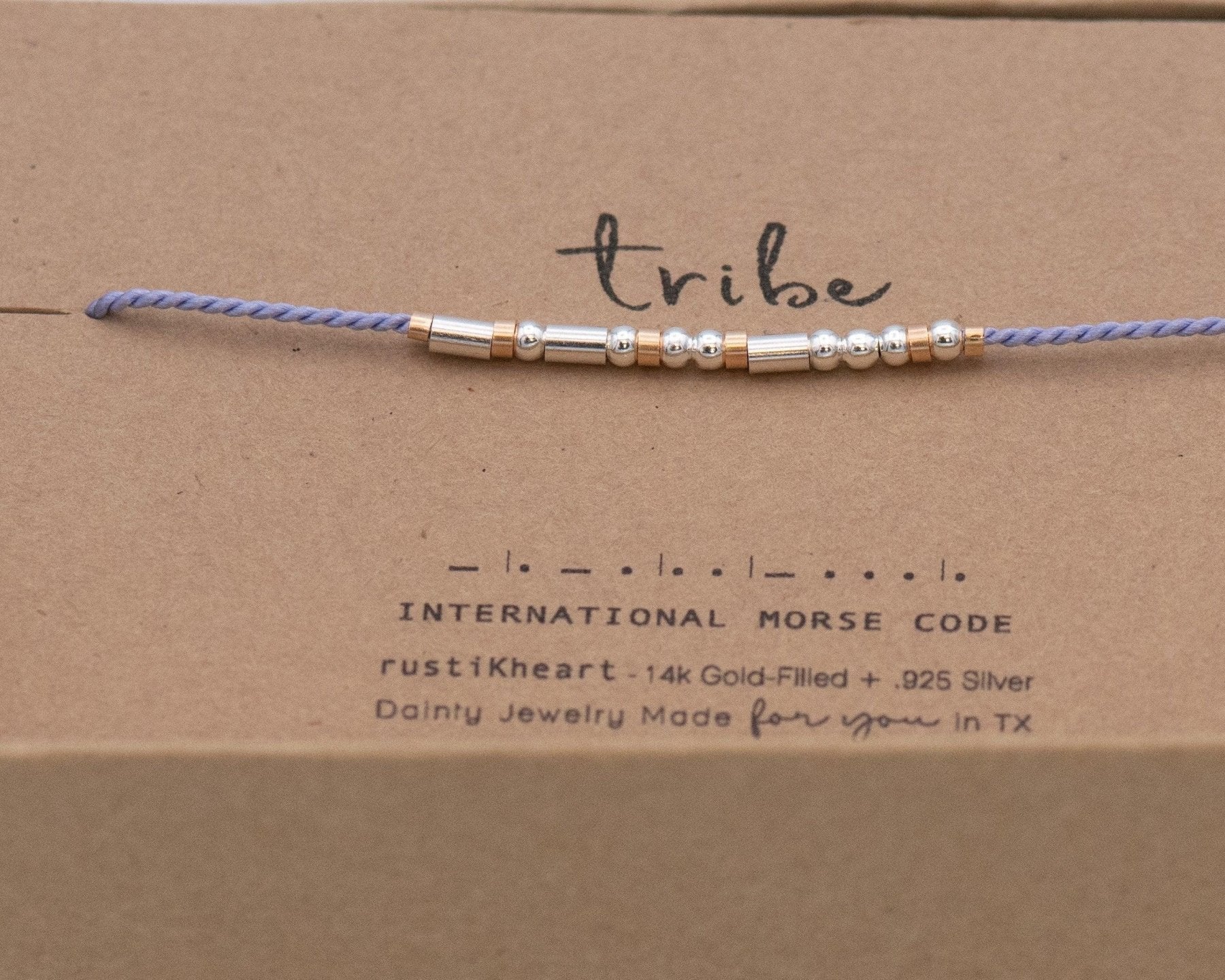 Tribe Morse Bracelet - Dainty 14K Gold & Silver Jewelry by Olivia Cactus