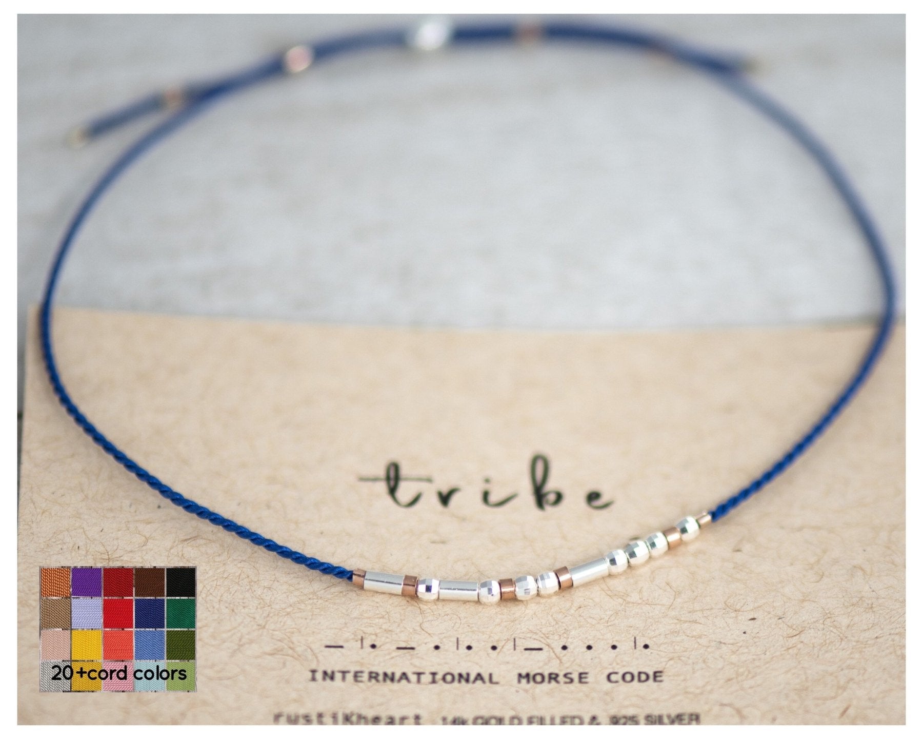 Tribe Morse Code Bracelet - Dainty 14K Gold & Silver Jewelry by Olivia Cactus