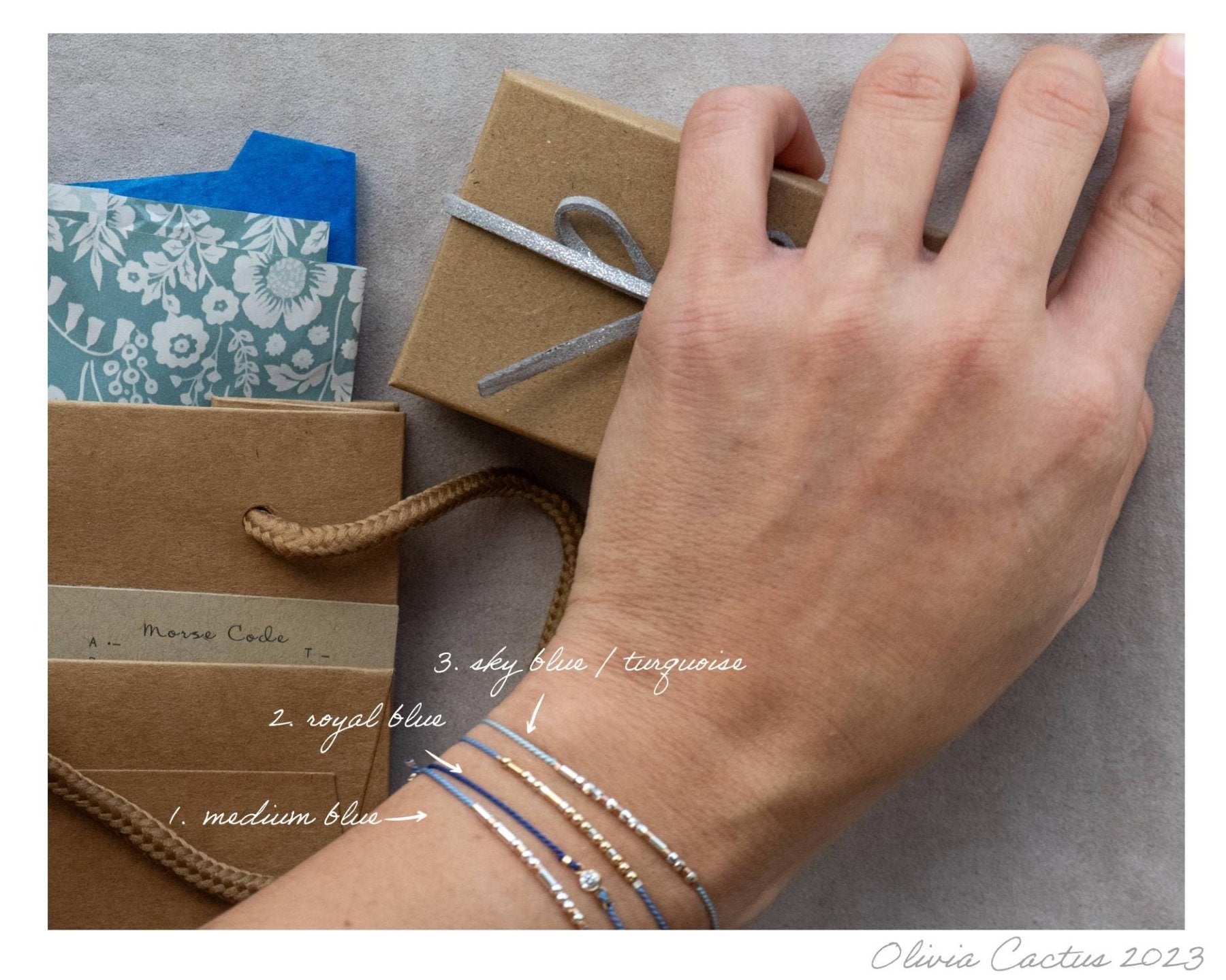 Tribe Morse Code Bracelet - Dainty 14K Gold & Silver Jewelry by Olivia Cactus