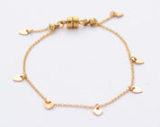 Valentina Tiny Hearts Bracelet - Dainty 14K Gold & Silver Jewelry by Olivia Cactus