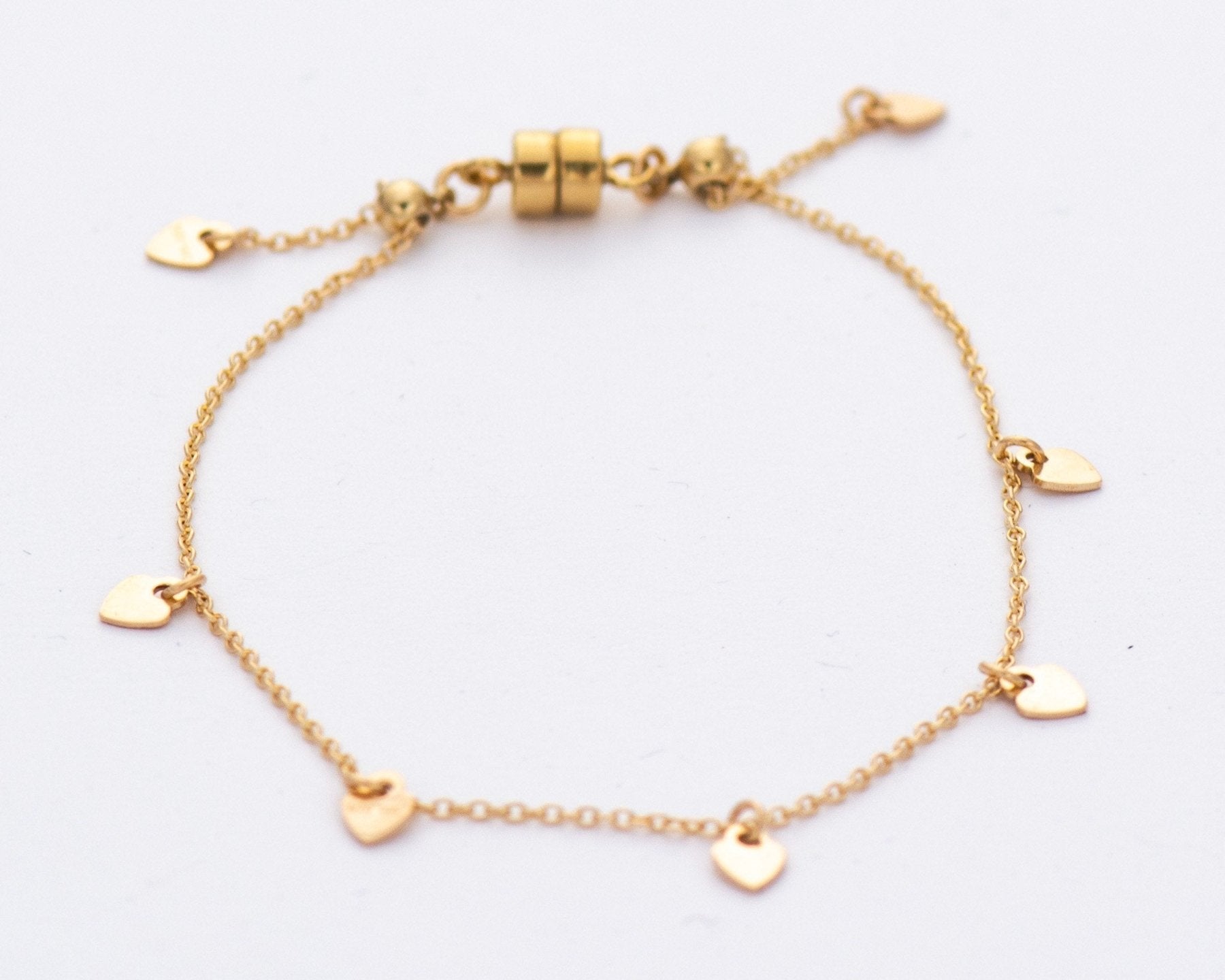 Valentina Tiny Hearts Bracelet - Dainty 14K Gold & Silver Jewelry by Olivia Cactus