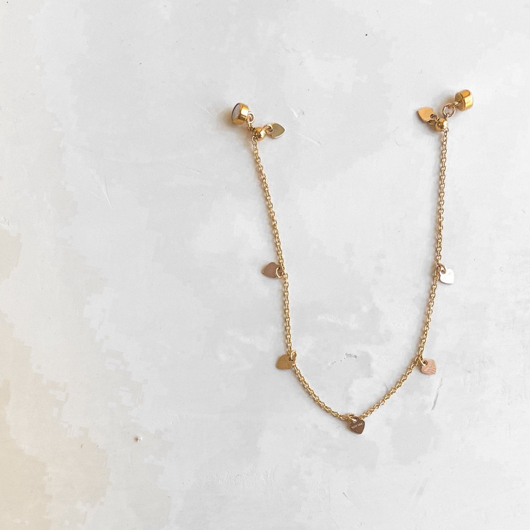 Valentina Tiny Hearts Bracelet - Dainty 14K Gold & Silver Jewelry by Olivia Cactus