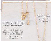 Valentina Tiny Hearts Necklace - Dainty 14K Gold & Silver Jewelry by Olivia Cactus