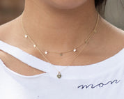 Valentina Tiny Hearts Necklace - Dainty 14K Gold & Silver Jewelry by Olivia Cactus