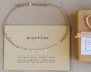 Warrior Morse Code Bracelet - Dainty 14K Gold & Silver Jewelry by Olivia Cactus